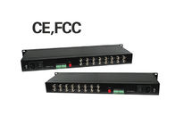 FC पोर्ट 60 किमी फाइबर मीडिया कन्वर्टर 16 चैनल वीडियो 1 चैनल RS485 रिटर्न डेटा